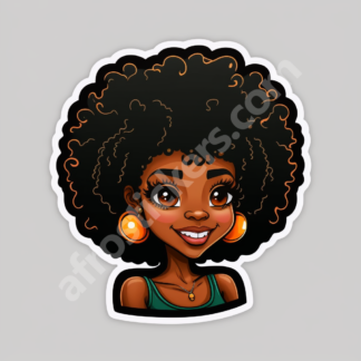 happy woman with highlighted fro