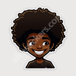 happy guy with highlighted fro