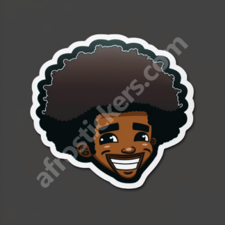 man with highlighted fro and big smile
