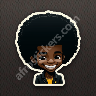 boy with perfect afro and radiant smile