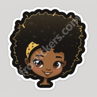 cute girl with a highlighted fro