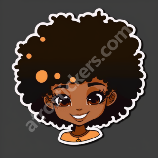 happy girl with textured afro